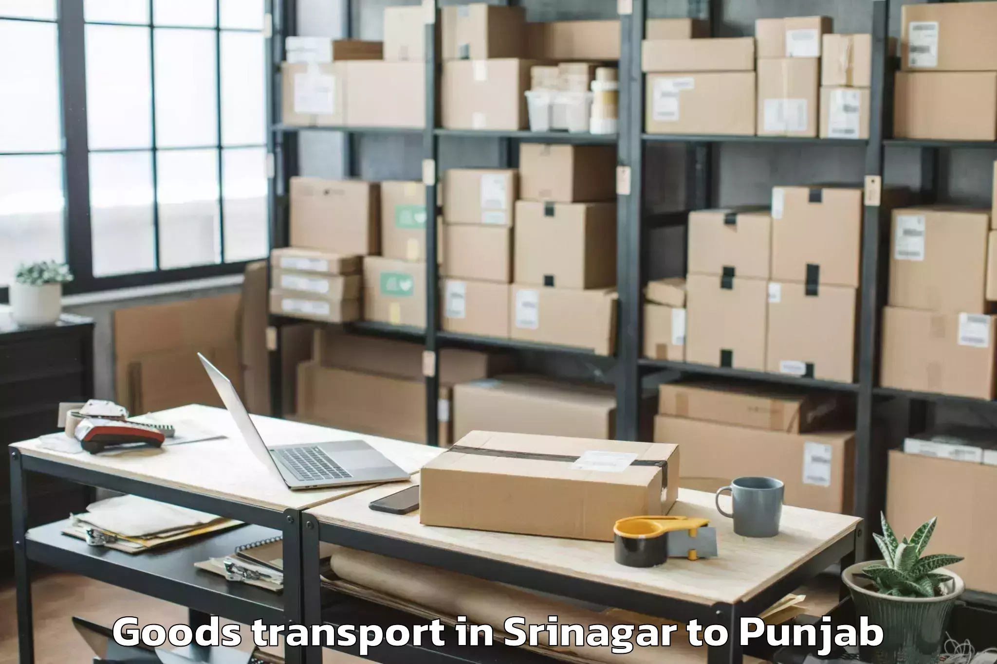 Book Srinagar to Pati Goods Transport Online